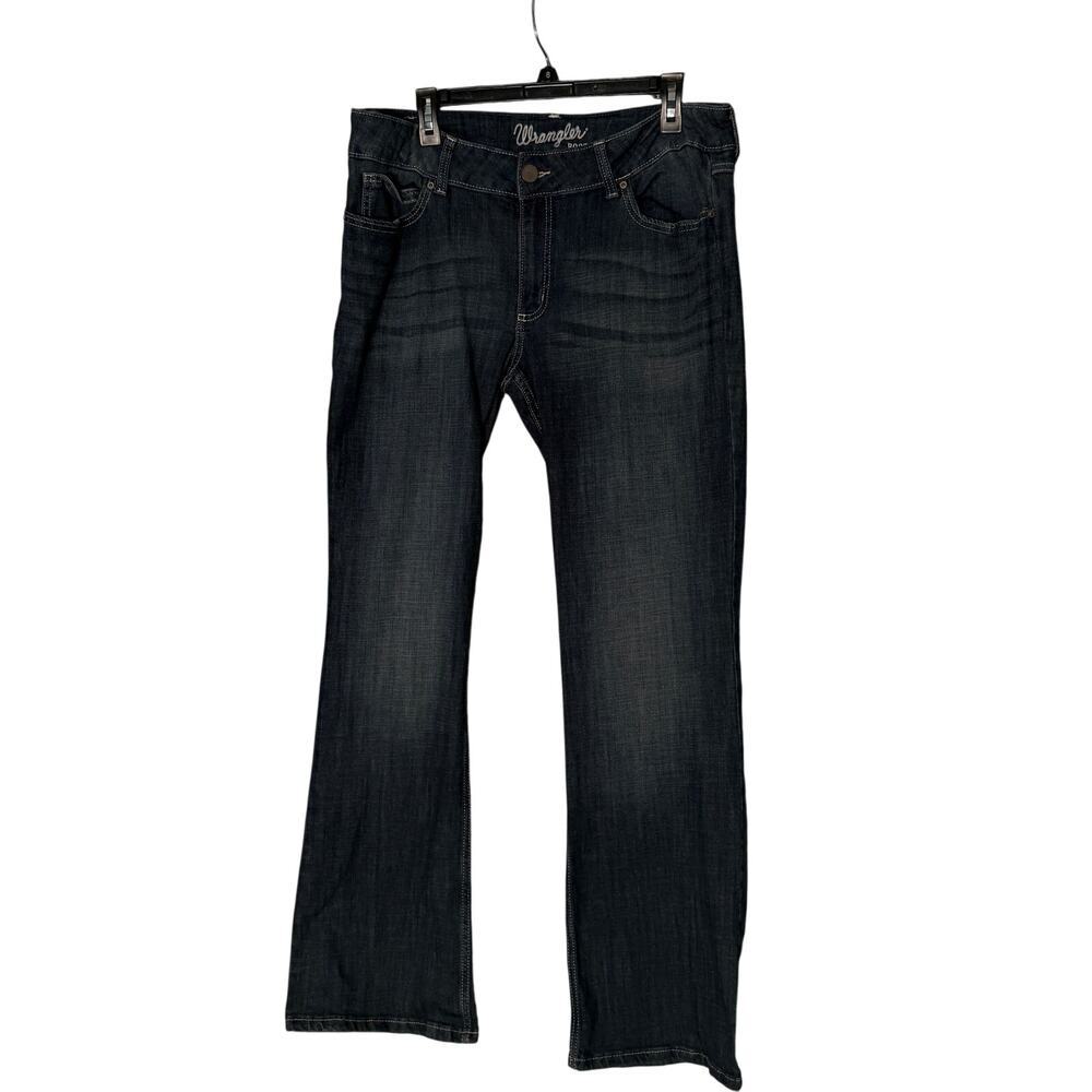 Wrangler Dark Wash Womens Bootcut Jeans Size 15x34